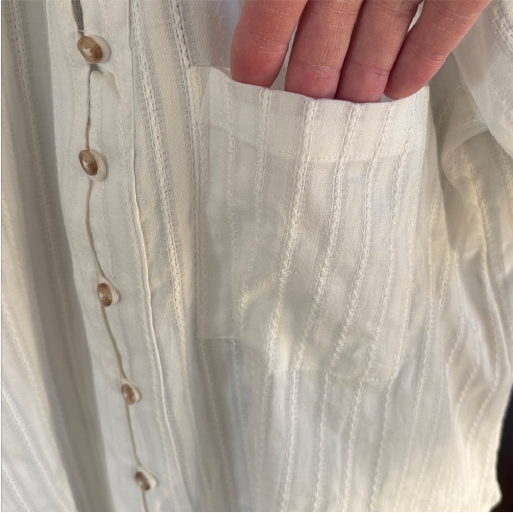 Like New Anthropologie Pilcro Keira Collared Button Front Top Small - Picture 11 of 14